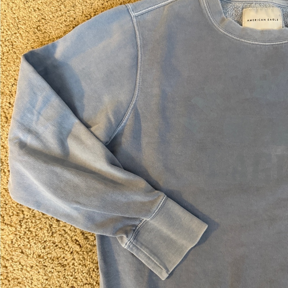 American Eagle Outfitters Light Blue Crewneck Sweater - Picture 3 of 7